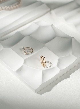 几何石膏装饰柜台展示托盘