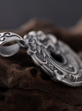 鱼化龙平安扣足银新年礼物护身符