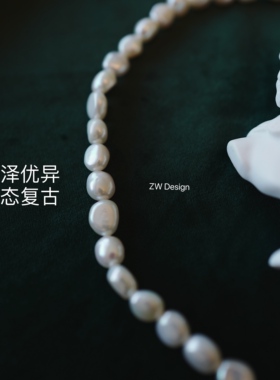 原创巴洛克珍珠choker项链ot扣女
