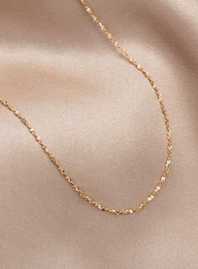 满天星M扣素链轻奢金色细链条