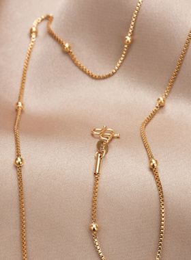 M扣盒子圆珠素链钛钢细链条