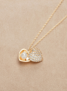 苏瑞瑞轻奢爱心宝盒珍珠项链