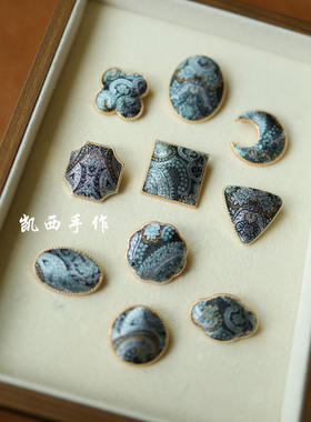 女王的项链 宋锦手工饰品 胸针 发卡 耳钉 耳线 耳坠