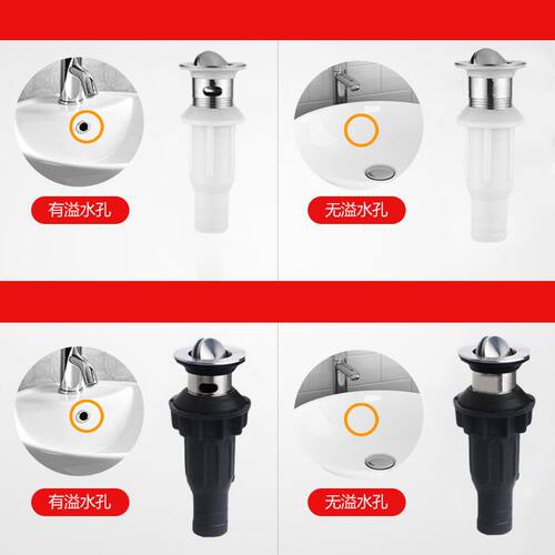 面盆台盆洗手盆下水管洗手池洗脸盆下水器防臭漏排水软管弹跳配件 - 图1