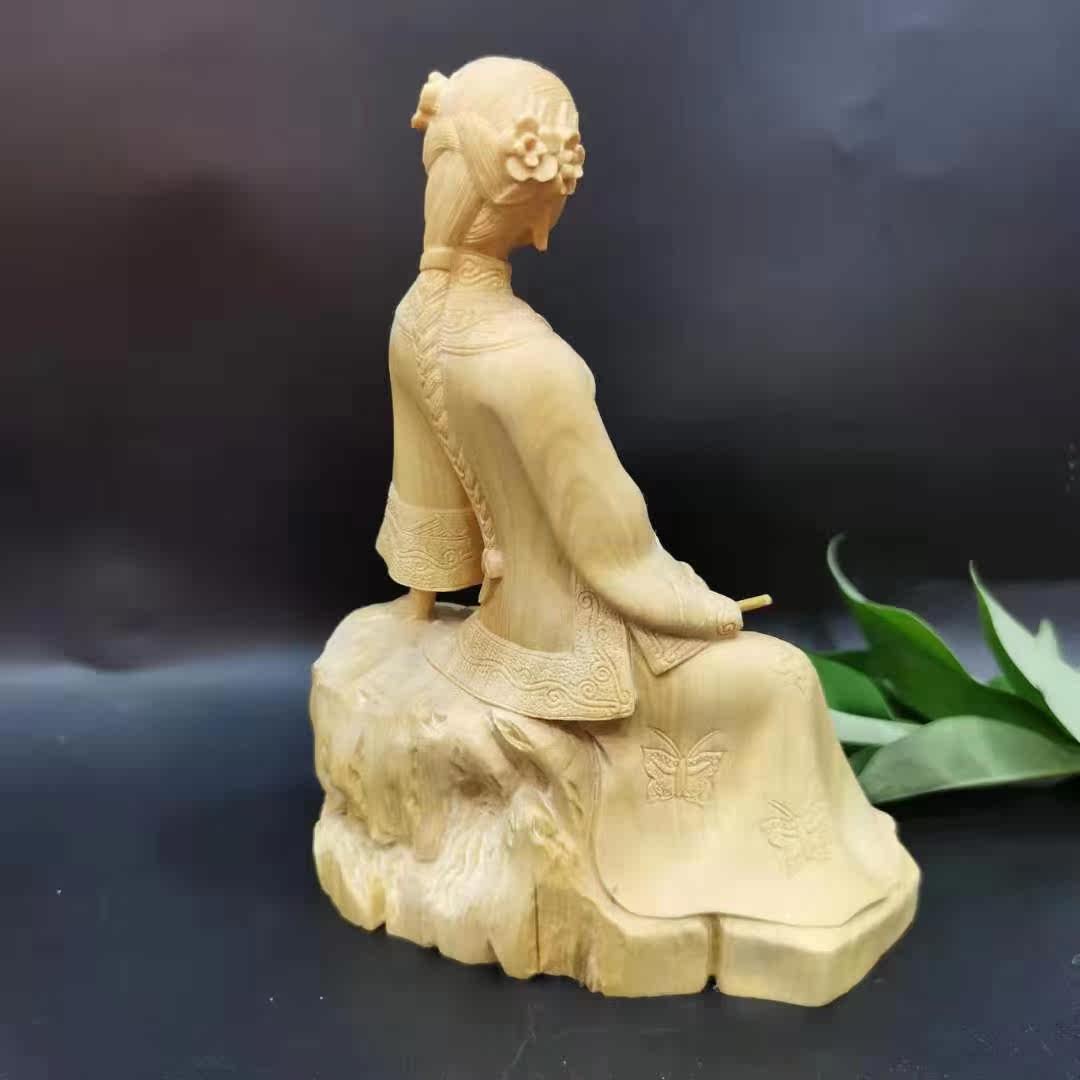 扇子美女  黄杨木,淘宝优惠券,粉丝福利购,淘宝优惠卷