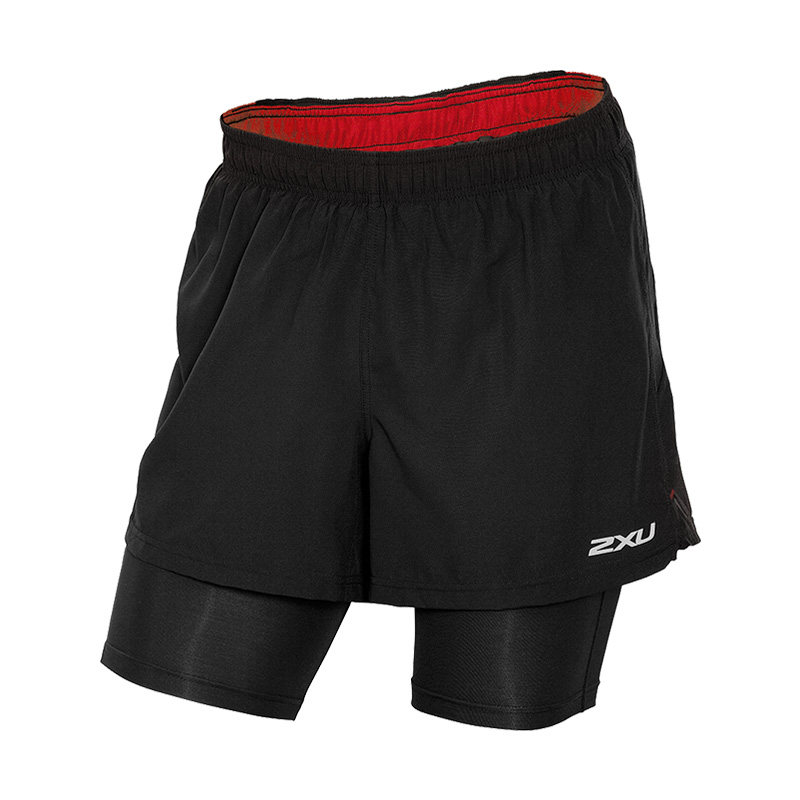 清仓！2XU双层压缩短裤男 跑步马拉松防磨肌肉支撑篮球足球运动裤,淘宝优惠券,粉丝福利购,淘宝优惠卷