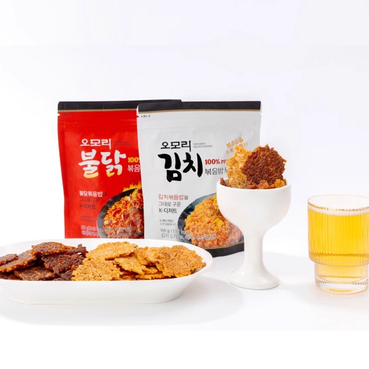 韩国直邮GS25便利店泡菜锅巴饼两种口味原味辣火鸡口味闲暇零食 - 图1