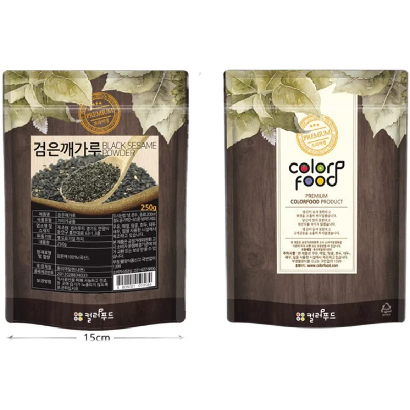 Южная Корея COLORFOOD черный кунжутный порошок 100% корейского производства без добавок, кальций-содержащие добавки, ингредиенты, 250 г