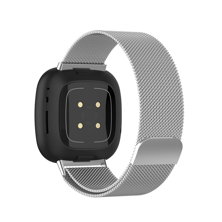 适用Fitbit versa3手表不锈钢磁吸米兰尼斯圆环腕带sense金属表带 - 图1