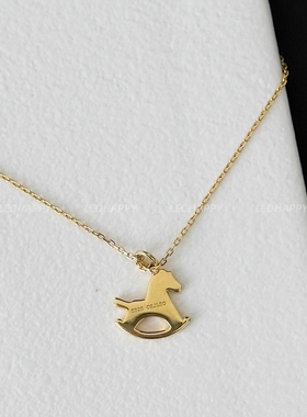 【鎏金小驹】18K镀金925银 小马项链