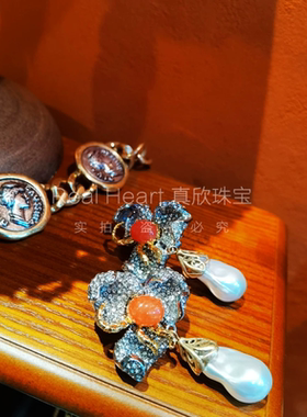 意大利风格中古饰品经典耳钉女小众设计高级感手工精致独特气质