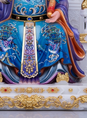 文昌帝君汉白玉桌面供奉神像