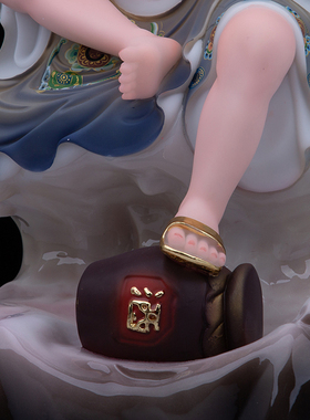 坐山济公汉白玉神像喝酒李修缘济道和尚降龙罗汉人物居家摆件