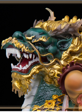 铜彩绘九天应元雷声普化天尊摆件