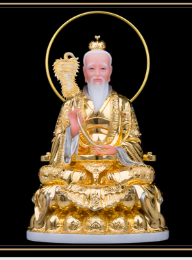 汉白玉平安复古桌面三清道祖摆件