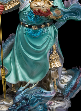 树脂关公武财神桌面摆件