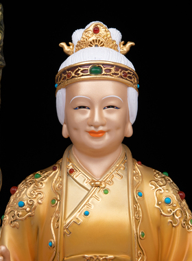 铜像土地公公土地婆婆神像