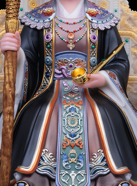 黑老太汉白玉神像黎山老母