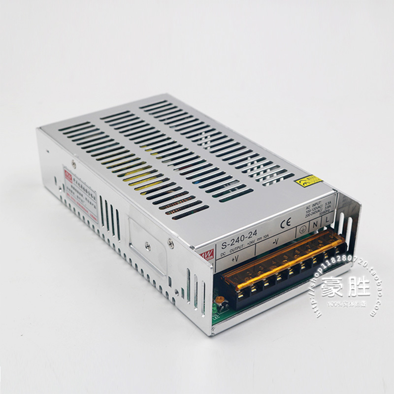 明纬 开关电源S-240-24V10A/12v20a36V 48V250W直流DC稳压适配器 - 图0