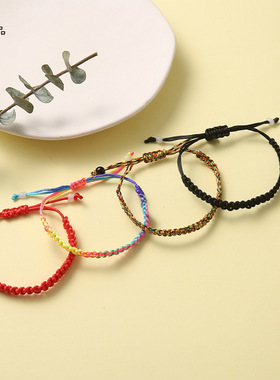 本命年红绳手链手工编织简约款手绳端午节五彩绳男女转运饰品