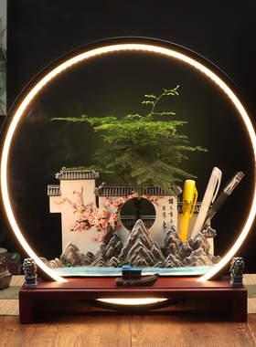 明浩中式客厅解压装饰禅意灯摆件