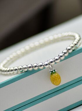 99纯银银珠小菠萝女情人节礼物