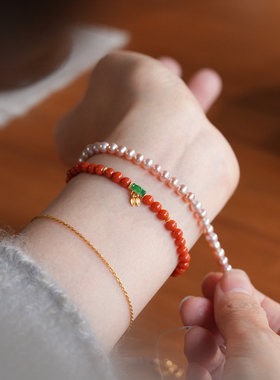 shannai原创天然朱砂南红手串