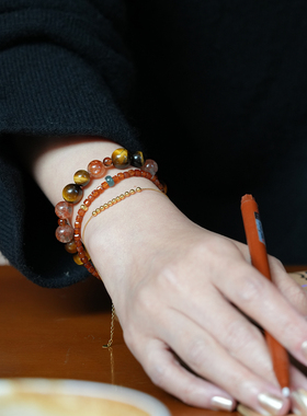 shannai原创橙石榴石项链手串