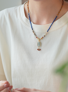 shannai原创长款新中式项链串珠