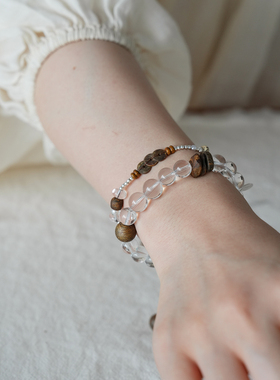 shannai原创奇楠沉香白水晶手链