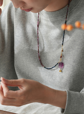 shannai原创长款中式项链毛衣链