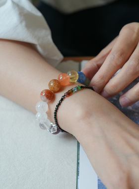 shannai原创天然多宝水晶手串女