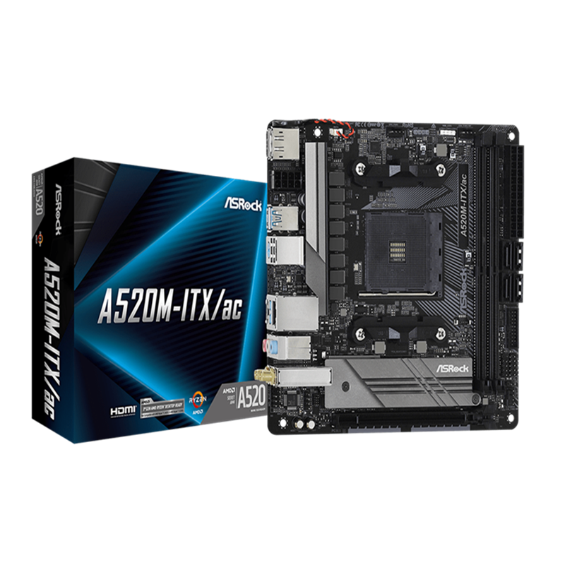 ASROCK/华擎科技 A520M-ITX/ac台式机主板支持 5500 5600G 5700X-图3