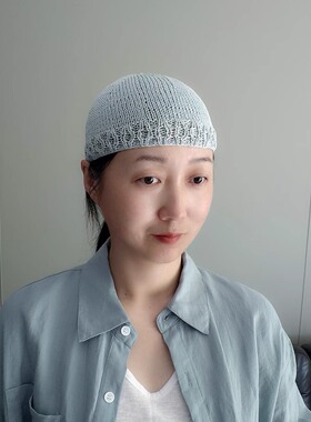 土豆夫人瓜皮帽休闲男女春夏亚麻