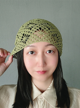 土豆夫人女款春夏镂空薄款大头帽
