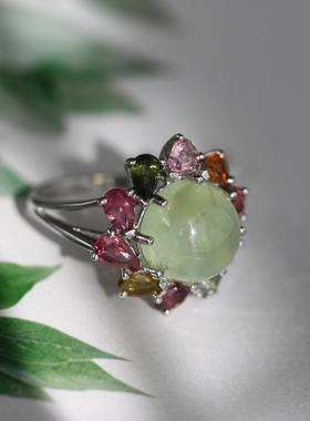 天然水晶碧玺戒指高性价比