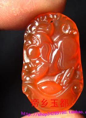 属猪吉祥物红玛瑙吊坠本命年