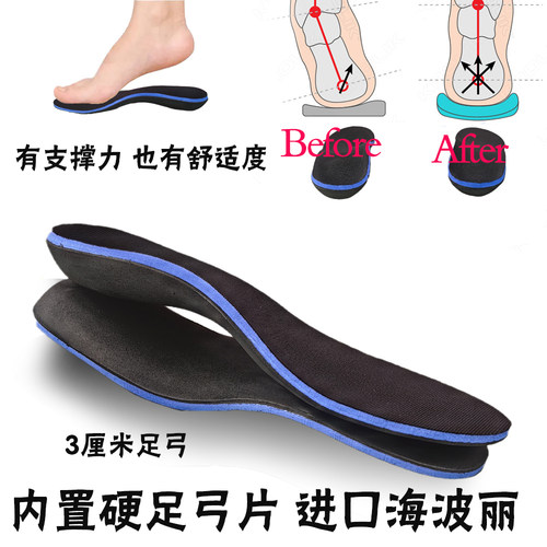 扁平足足弓垫足弓塌陷支撑脚垫内八字X型腿儿童成人足外翻鞋垫 - 图1