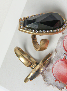 北欧轻奢ac重工超美街拍指环戒指