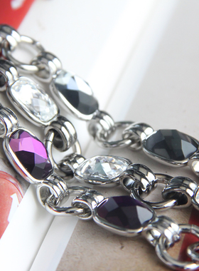 目之所及璀璨方钻丹麦银水晶手链