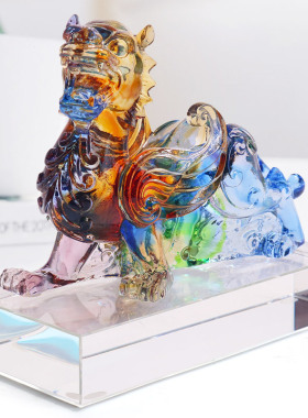 琉璃貔貅摆件一对店铺开业礼物