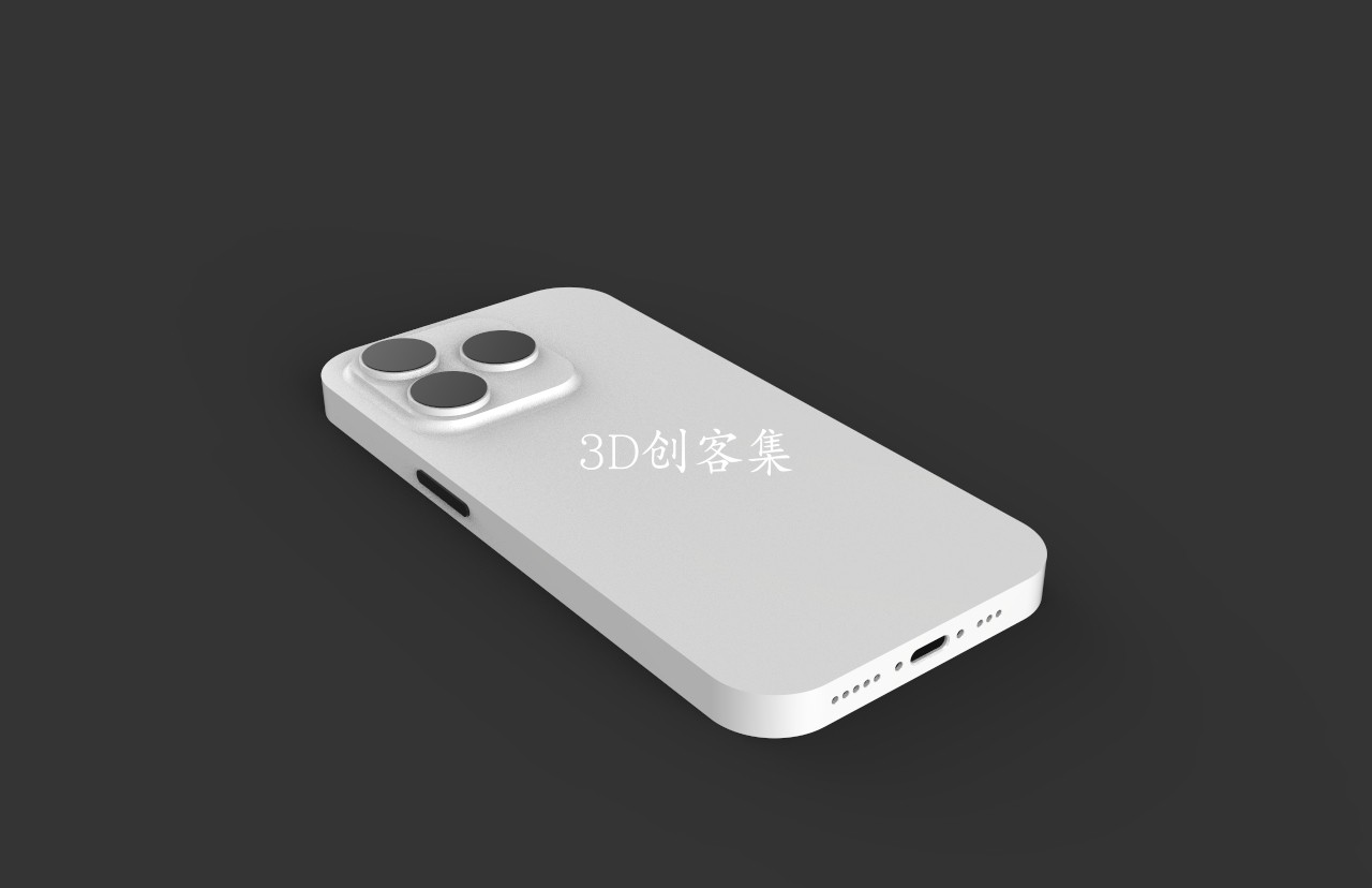 苹果iphone15 pro手机外观3D数据(stp格式尺寸1：1，6.1英寸）