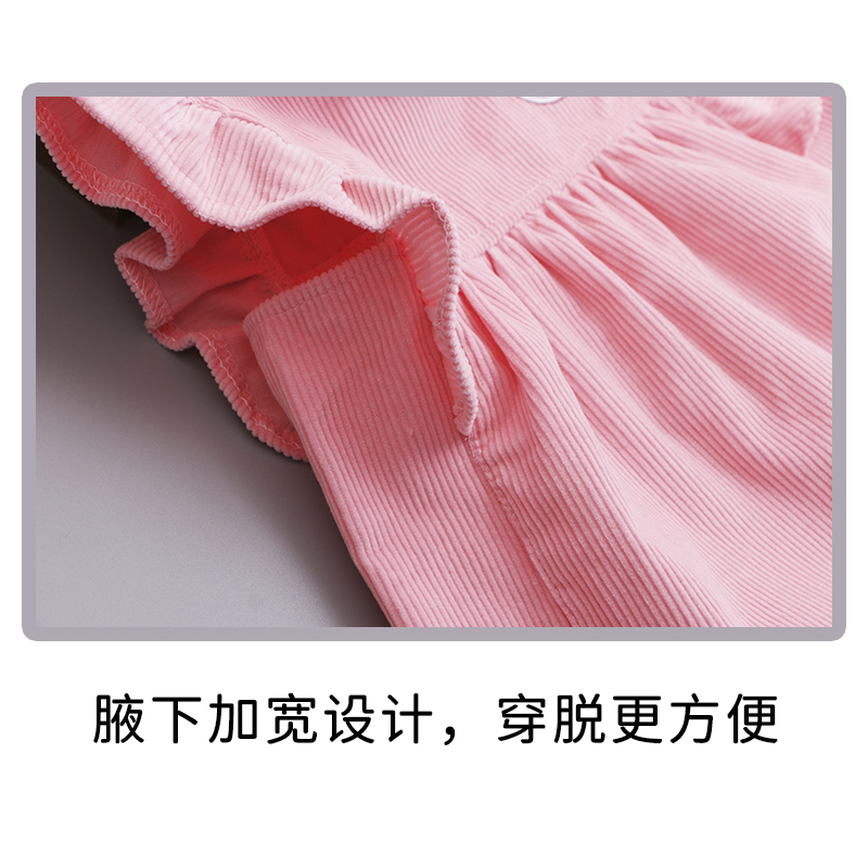 Children's apron waterproof corduroy baby coverall bib