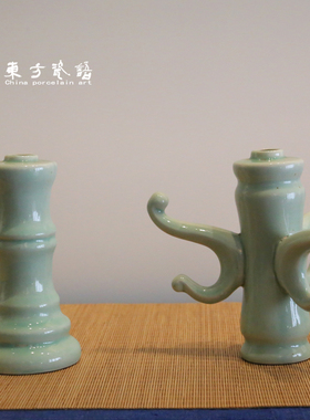 摆件汝窑佛祖珠宝手工陶瓷首饰架