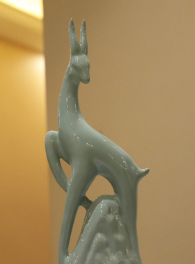 大师作品福禄寿玄关鹿摆件