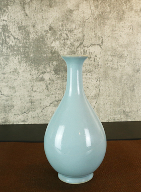 大国工匠朱文立老师汝瓷作品玉壶春礼盒装陶瓷花器摆件06年左右