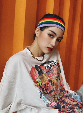 发带女韩国原宿风运动吸汗架子鼓