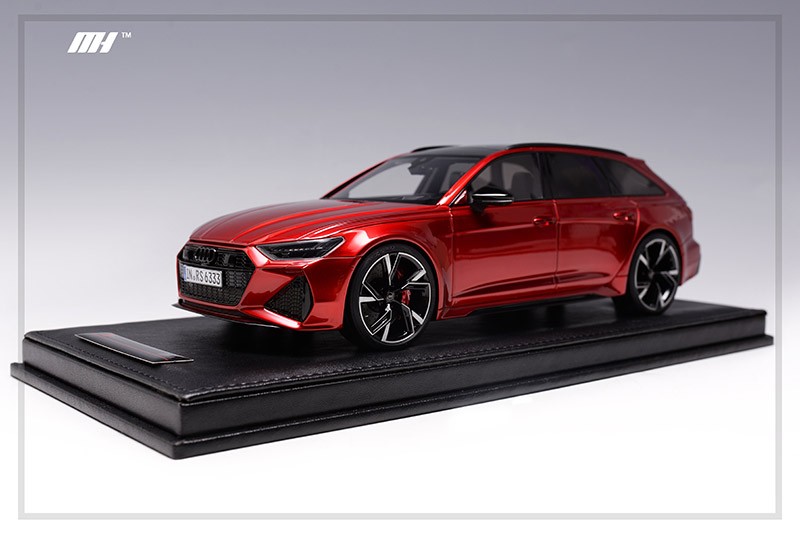 MOTORHELIX MH1:18奥迪AUDI RS6 AvantC8 2019款树脂静态汽车模型 - 图1