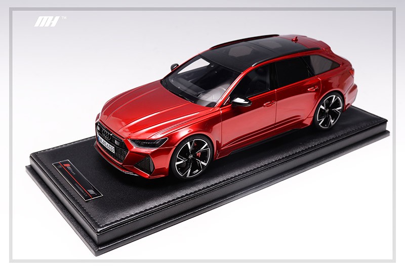 MOTORHELIX MH1:18奥迪AUDI RS6 AvantC8 2019款树脂静态汽车模型 - 图0