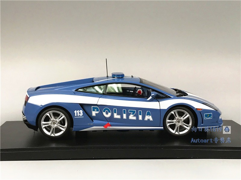 奥拓 AUTOART 1:18 兰博基尼 LP560-4 盖拉多 警车 合金汽车模型 - 图0